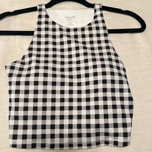 Old Navy back and white checkered crop top